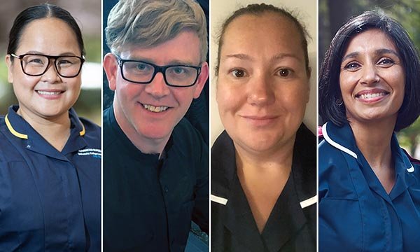 Montage of headshots of four clinical nurse specialists, who describe how they achieved their CNS careers